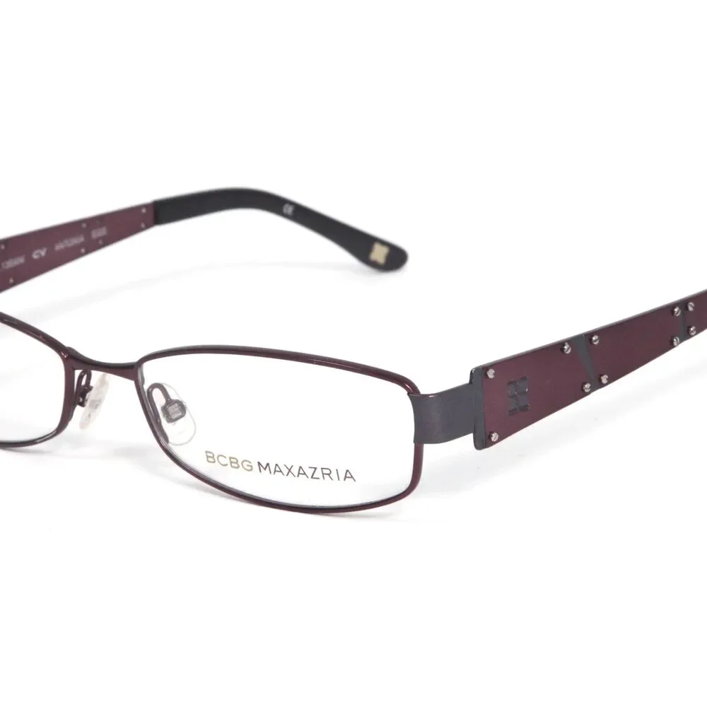 BCBGMaxazria Antonia Eyeglasses Frames Womens 53-15-135 Burgundy Rectangular